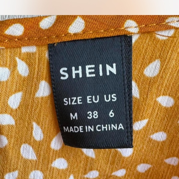 Women's Yellow Polka Dot Print Top - Picture 2 of 6